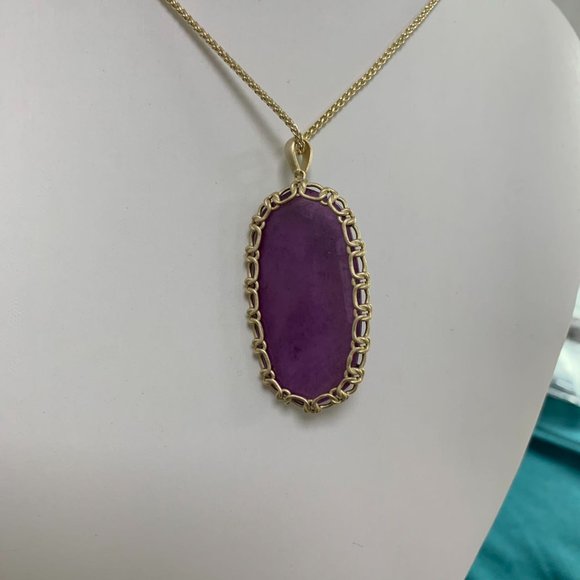 Kendra Scott Reid series colorful crystal necklace sweater chain - Picture 4 of 16